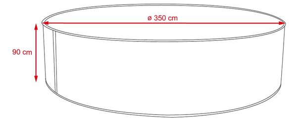 Bazén CF Antracit/Písková 3,5 x 0,9 m + skimmer