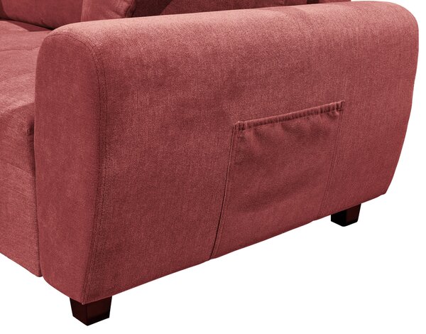 ROHOVÁ SEDAČKA, textil, kompozitní dřevo, bobulová MID.YOU - Sedací soupravy, Online Only