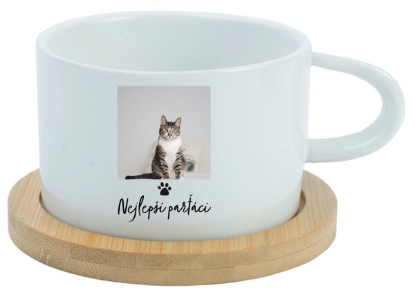 Personalizovaný keramický hrníček Makronka - fotografie s mazlíčkem