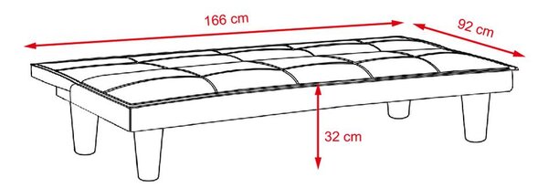 Rozkládací sofa/postel SVANTE - Šedá
