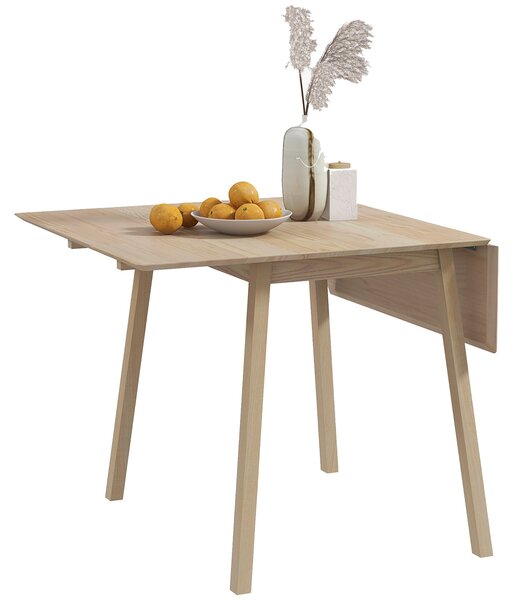 HOMCOM Skládací Jídelní Stůl pro 2-4 Osoby, Skládací Stůl v Rustikálním Stylu pro Malé Prostory, Kuchyň, Jídelnu 110 x 86 x 75 cm Přírodní | Aosom