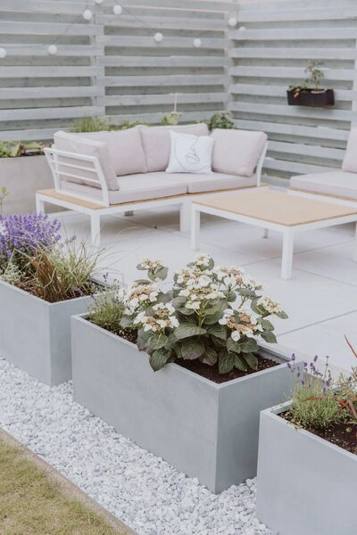 Truhlík MAXI, sklolaminát, šířka 100 cm, beton design