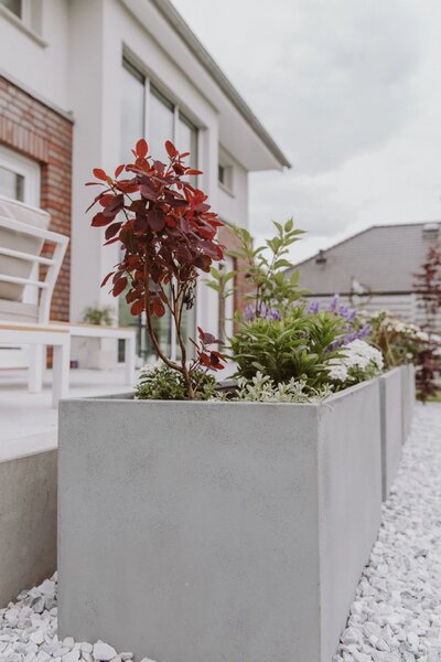 Truhlík MAXI, sklolaminát, šířka 100 cm, beton design