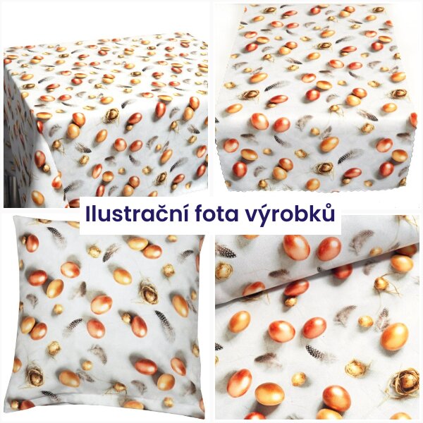 Velikonoční ubrusy a běhouny SOFT 40x120 Vypalovaná vlnka