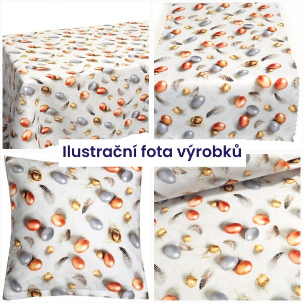 Velikonoční ubrusy a běhouny SOFT 40x120 Vypalovaná vlnka