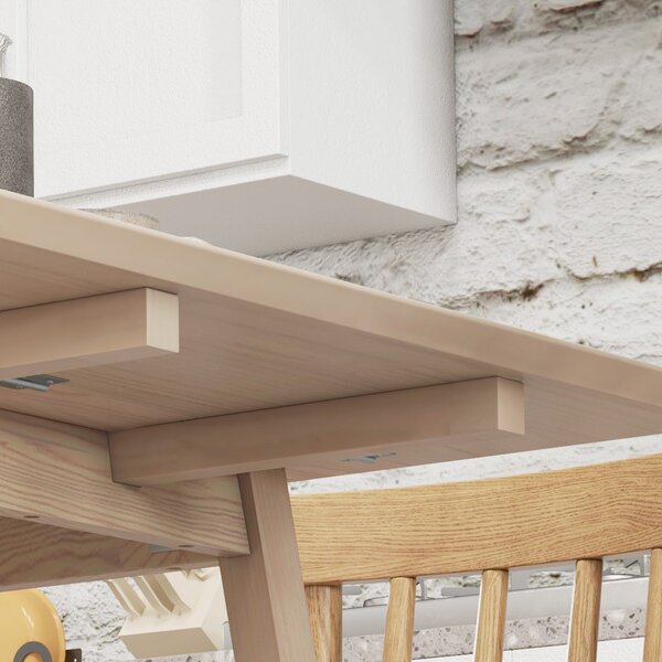 HOMCOM Skládací Jídelní Stůl pro 2-4 Osoby, Skládací Stůl v Rustikálním Stylu pro Malé Prostory, Kuchyň, Jídelnu 110 x 86 x 75 cm Přírodní | Aosom