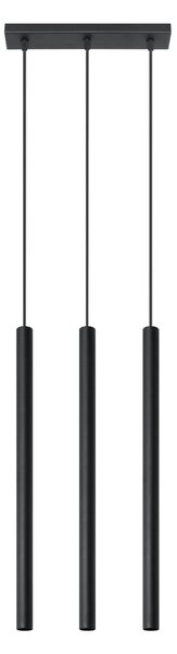 Černé závěsné svítidlo Nice Lamps Fideus, délka 30 cm