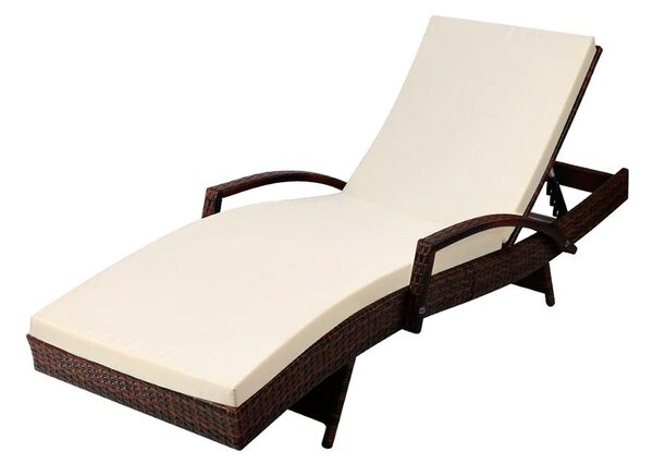 Zahradní relaxační lehátko Avenberg VARADERO hnědá/béžová