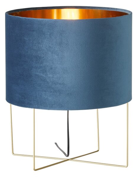 Modrá stolní lampa Fischer & Honsel Aura, výška 43 cm