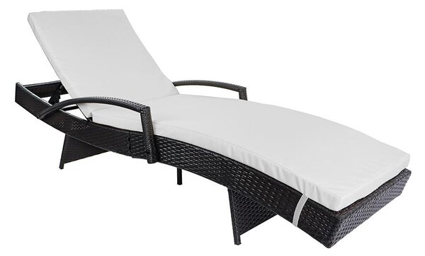 Zahradní relaxační lehátko Avenberg VARADERO černá/šedá