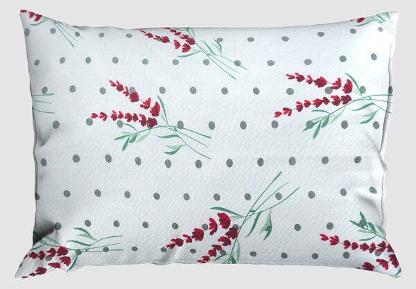 Krepové povlecení prodloužené LEVANDA fuchsiové 140x220 cm kvetiny