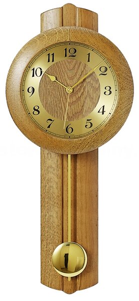 Kyvadlové nástěnné hodiny 5165/4 AMS řízené rádiovým signálem, dubové