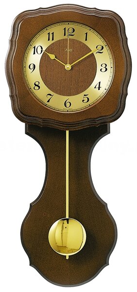 Kyvadlové nástěnné hodiny 5162/4 AMS řízené rádiovým signálem, ořechové