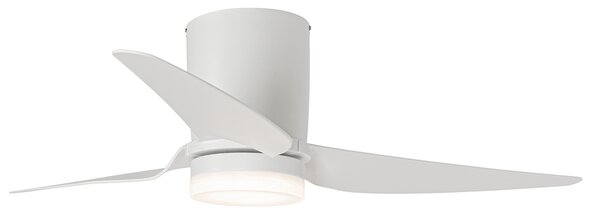 Stropní ventilátor bílý 123 cm vč. LED stmívatelný s dálkovým ovládáním - Patty