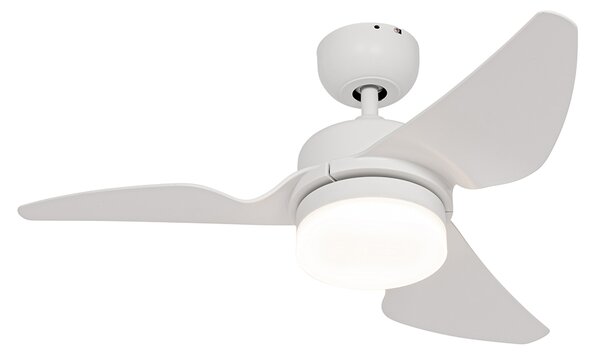 Stropní ventilátor bílý 86,7 cm vč. LED stmívatelný s dálkovým ovládáním - Yuki