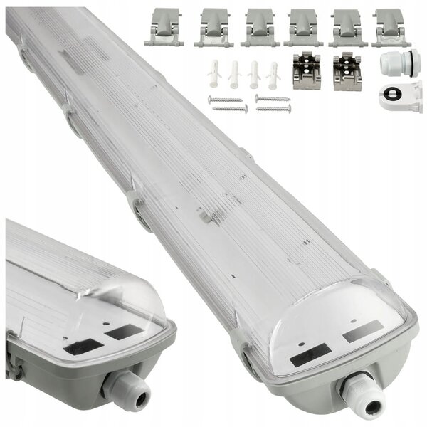 BERGE Svítidlo pro LED trubice TRU003 - T8 - 2x120cm - 230V - IP65