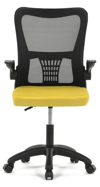 Dětská židle NINA – žlutá síťovina, houpací mechanismus
