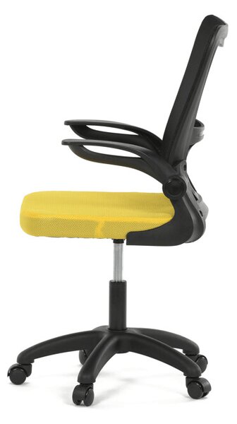 Dětská židle NINA – žlutá síťovina, houpací mechanismus