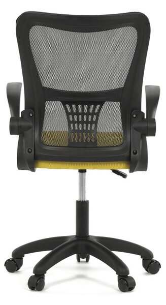 Dětská židle NINA – žlutá síťovina, houpací mechanismus