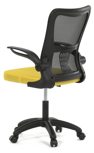 Dětská židle NINA – žlutá síťovina, houpací mechanismus