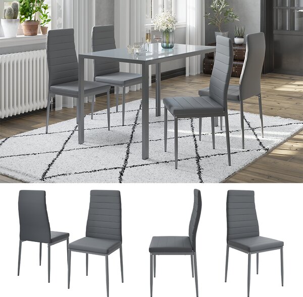 Židle jídelny Vicco Grand Šedá 42.5 x 48 cm Sada 4 kusů, Model 40741