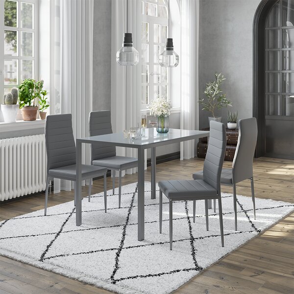 Židle jídelny Vicco Grand Šedá 42.5 x 48 cm Sada 4 kusů, Model 40741