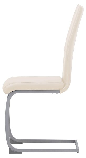 Albatros konzolové židle sada 4 ks MURANO, béžová - jídelní židle Houpací židle s moderním designem, potah Imitace kůže, silné čalounění, kuchyňská židle, čalouněná židle, židle k jídelnímu stolu do jídelny