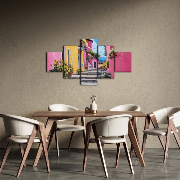 Obraz - Růžová ulička (125x70 cm)