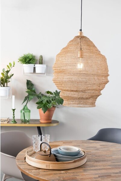 Závěsné svítidlo ve zlaté barvě White Label Lena, ø 48 cm