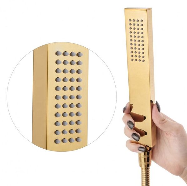 Erga Enzo, volně stojící vanová baterie h-1090, zlatá lesklá, ERG-YKA-BS.ENZO-GLD