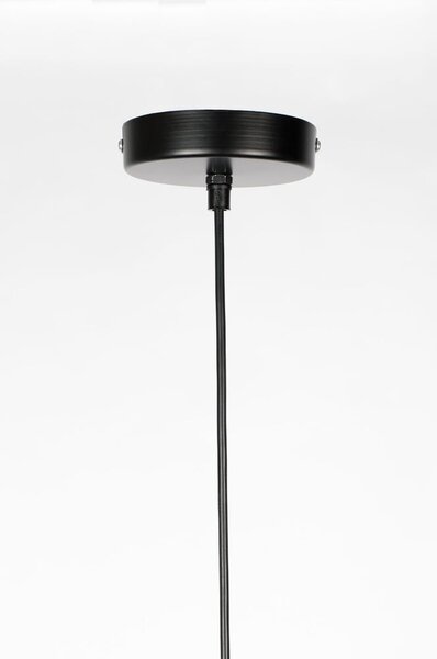 Černé závěsné svítidlo White Label Lena, ø 48 cm