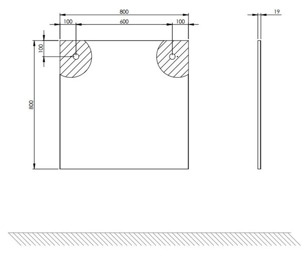 Elita Sote zrcadlo 80x80 cm čtvercový RE065802000010