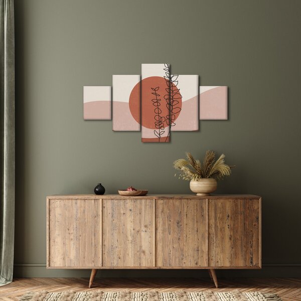 Obraz - Boho listy N⁰1 (125x70 cm)