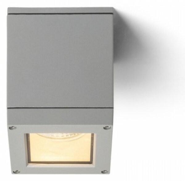 RED - DESIGN RENDL RENDL QUADRA M stropní stříbrnošedá 230V E27 75W IP54 R10386