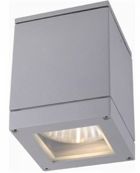 RED - DESIGN RENDL RENDL QUADRA M stropní stříbrnošedá 230V E27 75W IP54 R10386