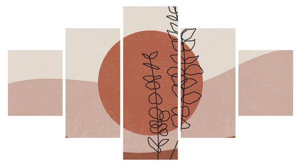 Obraz - Boho listy N⁰1 (125x70 cm)