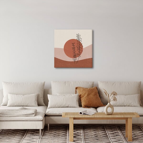 Obraz - Boho listy N⁰1 (30x30 cm)