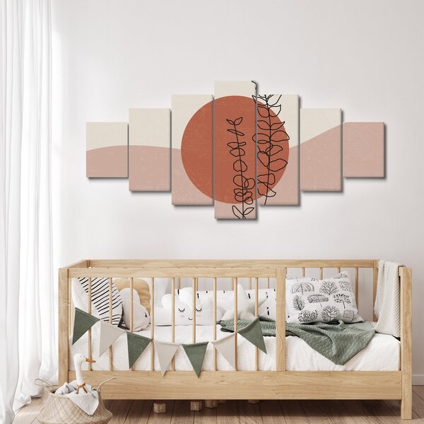 Obraz - Boho listy N⁰1 (210x100 cm)
