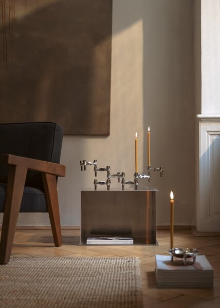 Vysoká svíčka STOFF Nagel Golden Honey – set 8 ks