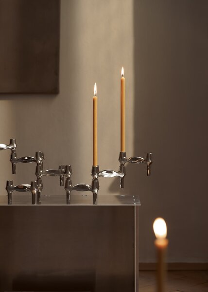 Vysoká svíčka STOFF Nagel Golden Honey – set 8 ks