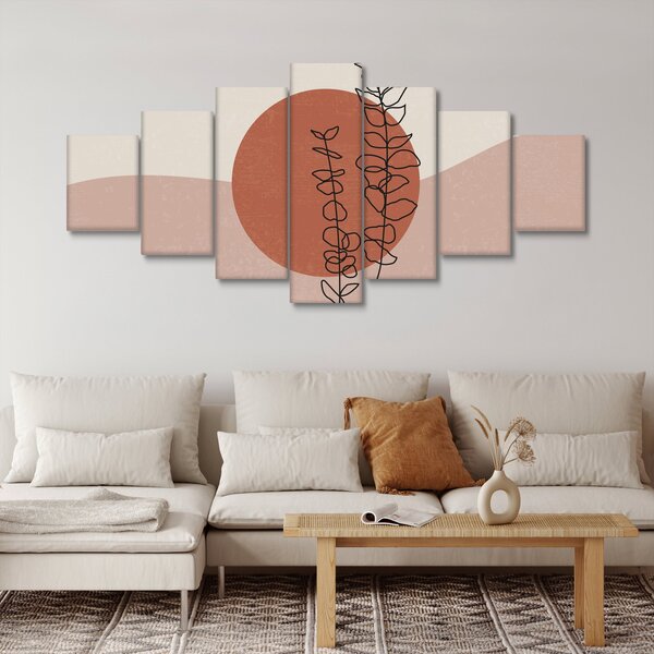 Obraz - Boho listy N⁰1 (210x100 cm)