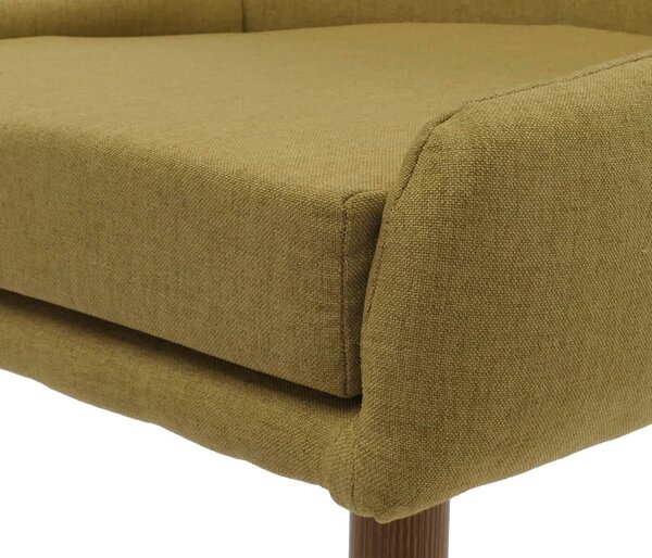 Sada 2 jídelních židlí HWC-O27, kuchyňská židle čalouněná židle, látka/textil (280g/m²) kov zelená
