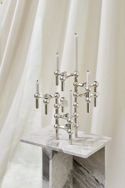 Svíčka STOFF Nagel Linen Grey – set 12 ks