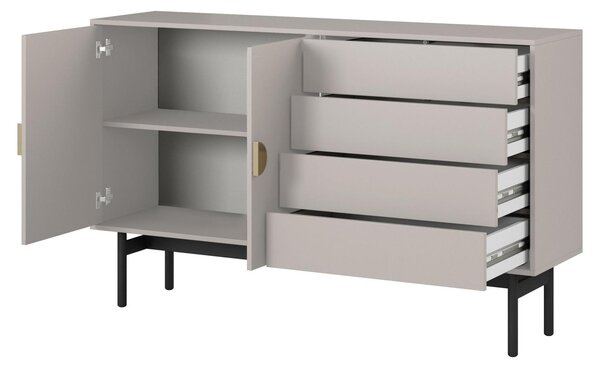 Selsey Stoon II – Komoda, 2 dveře, barva taupe, 154 cm