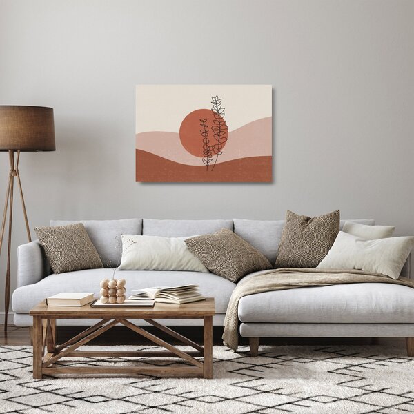 Skleněný obraz - Boho listy N⁰1 (70x50 cm)