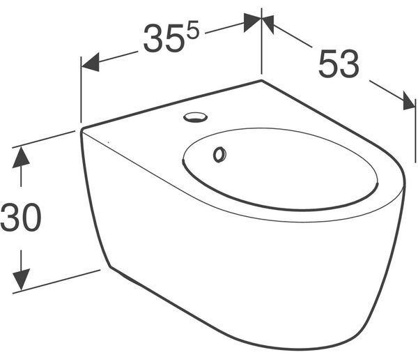 Geberit iCon bidet závěsný bílá 501.898.00.1
