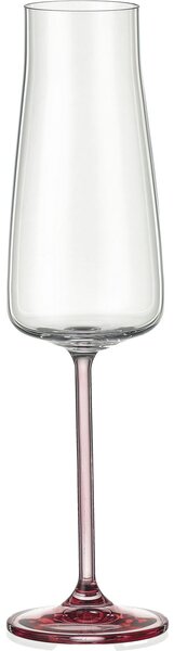 BOHEMIA CRISTAL Alex rose Sklenice na sekt, objem: 0,21 litru, výška: 251 mm