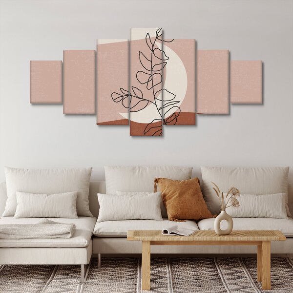Obraz - Boho listy N⁰2 (210x100 cm)