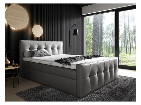 Čalouněná postel Maxim 180x200, šedá eko kůže