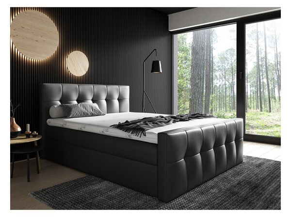 Čalouněná postel Maxim 160x200, černá eko kůže